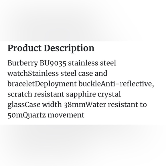 Burberry check stamped bracelet watch 34mm - Picture 11 of 11